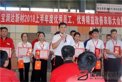 寶潤(rùn)達(dá)2018年優(yōu)秀員工、精益表彰大會(huì)